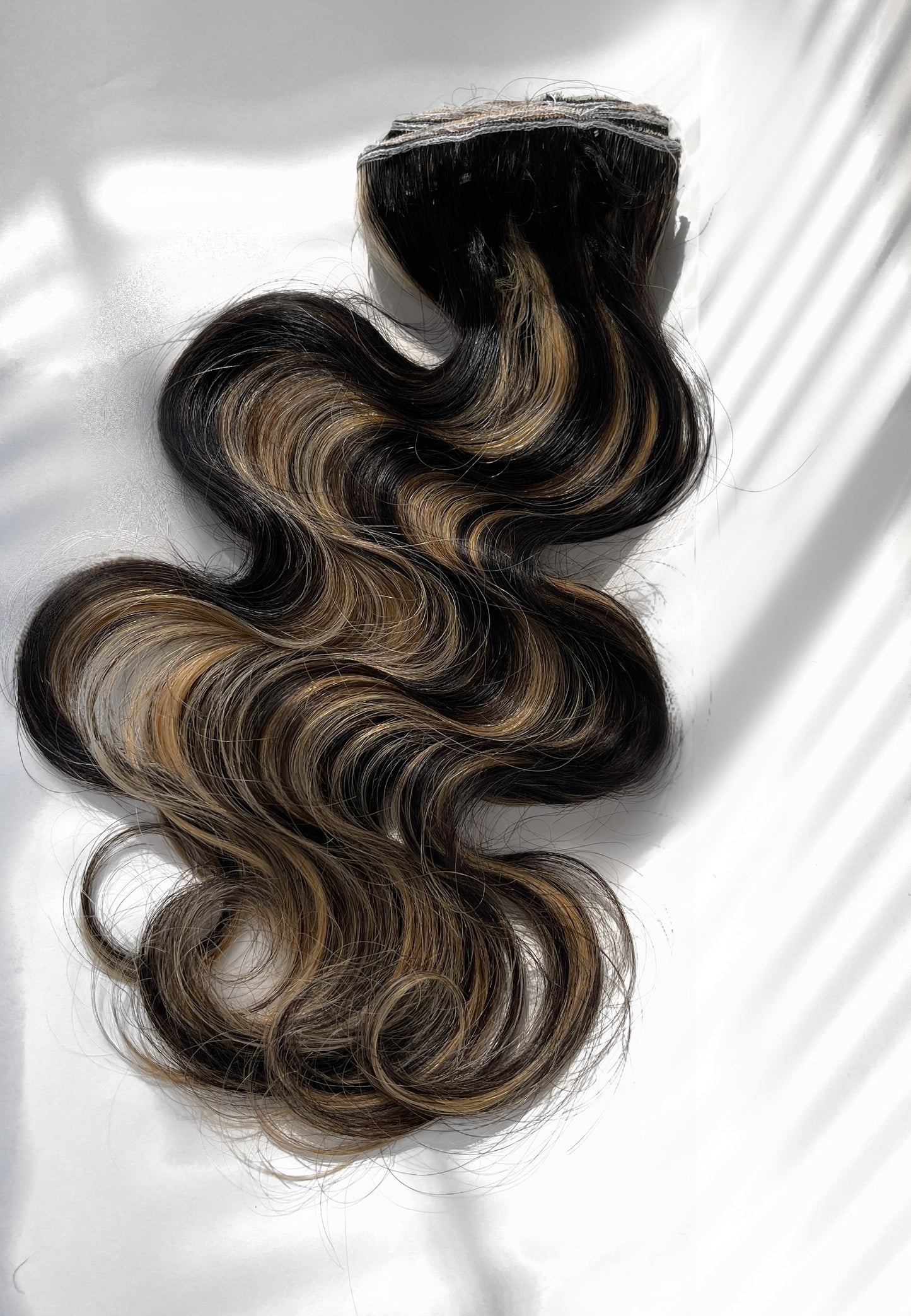 COOKIES + CREAM- Faux Highlight Clip In Extensions